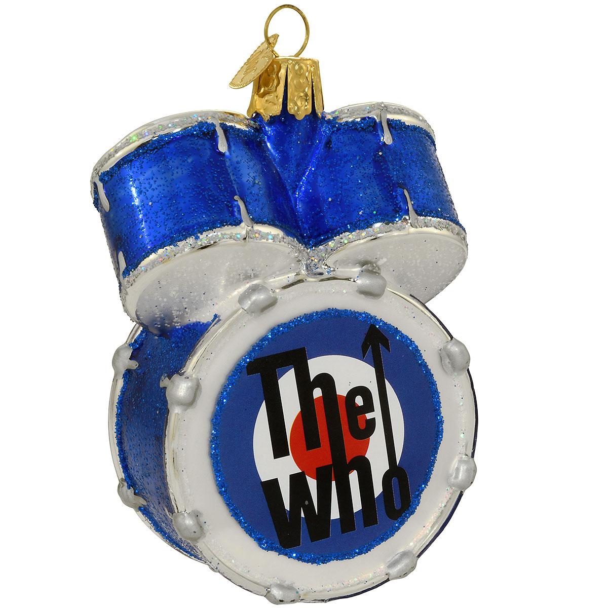 The Who Drum Set Glass Ornament
