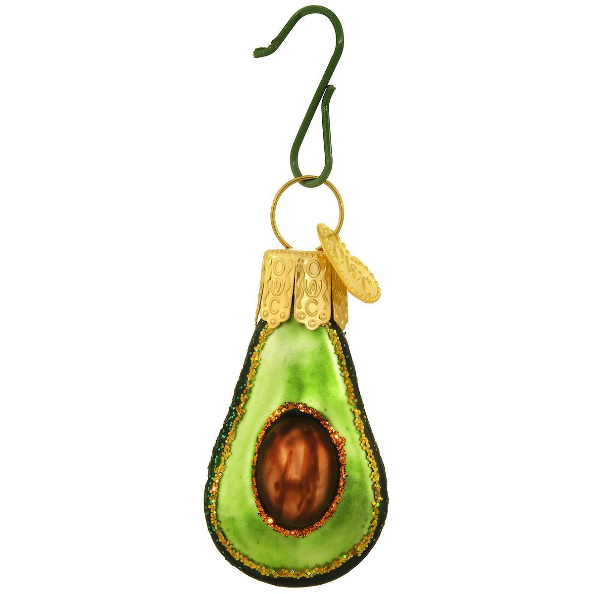 Mini Avocado Glass Ornament