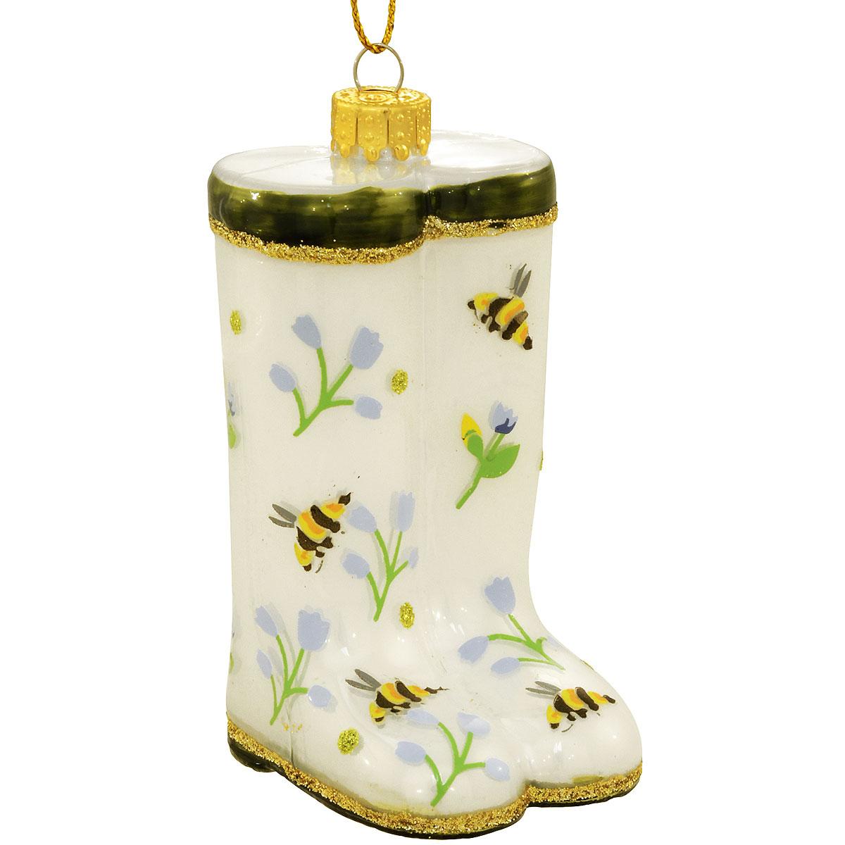 Rain Boots 3 Inch Glass Ornament
