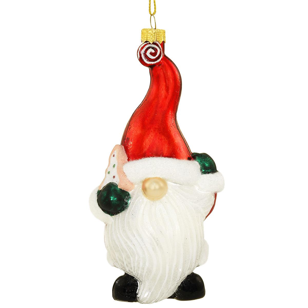 Gnome 4.75 Inch Glass Ornament