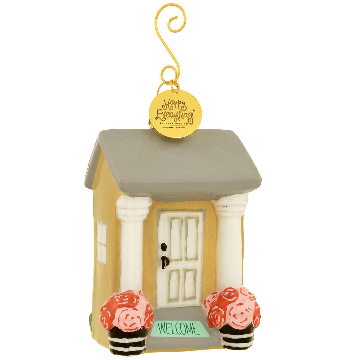 Welcome House Glass Ornament