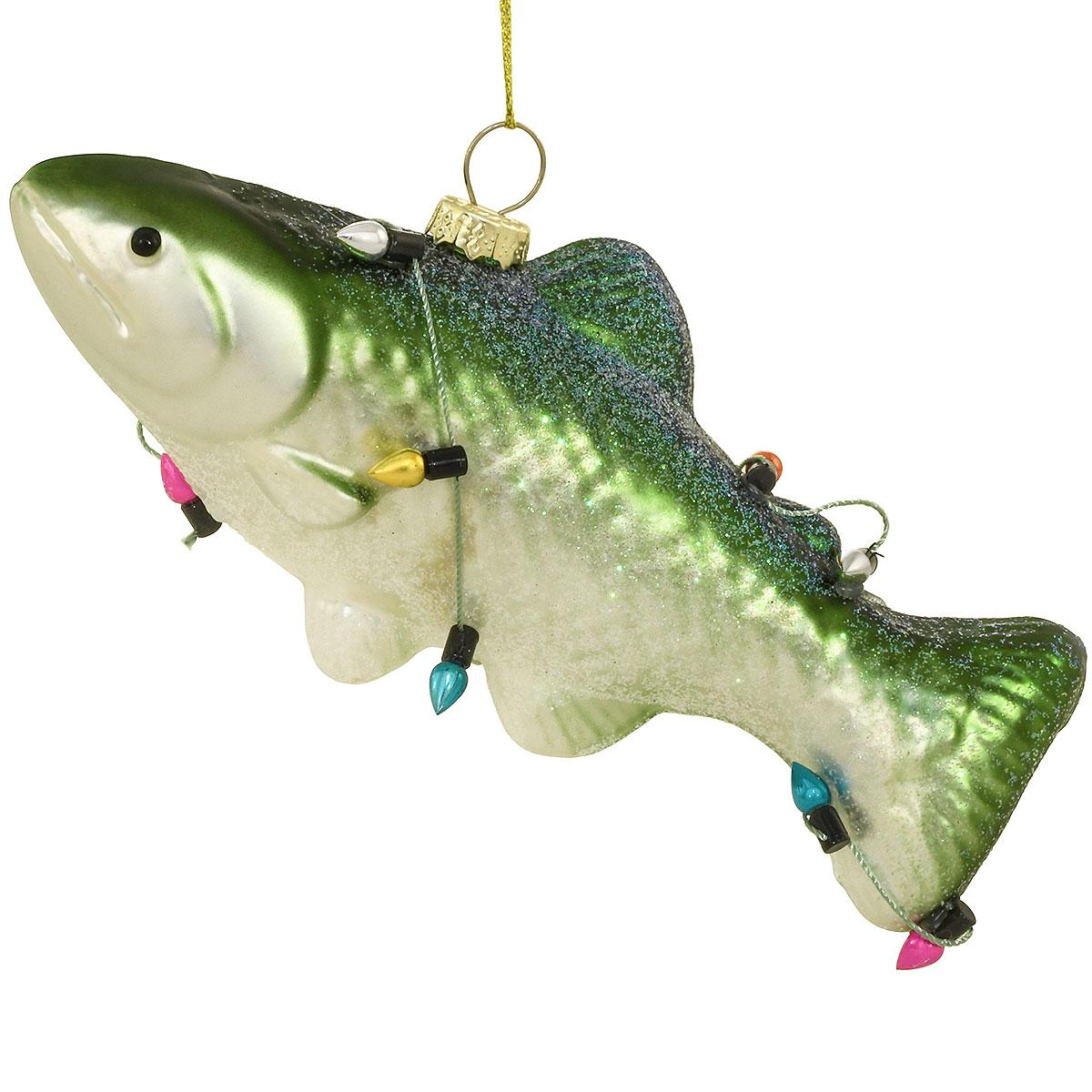 Christmas Fish Glass Ornament