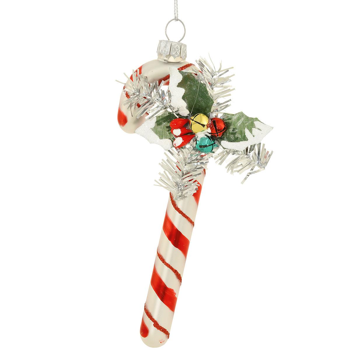 Candy Cane Glass Ornament