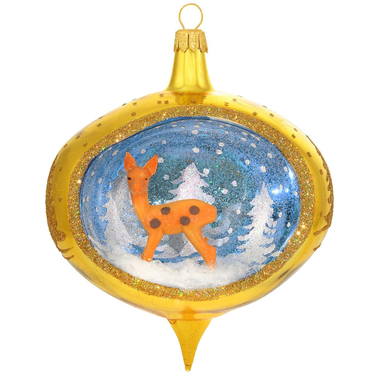 Baby Deer In Oval Niche Ornament