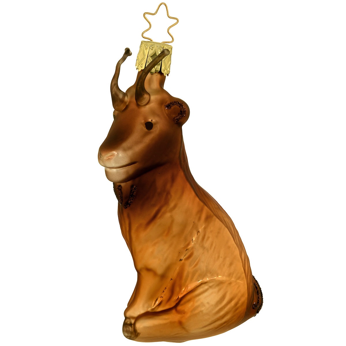 Goat 4 Inch Glass Ornament
