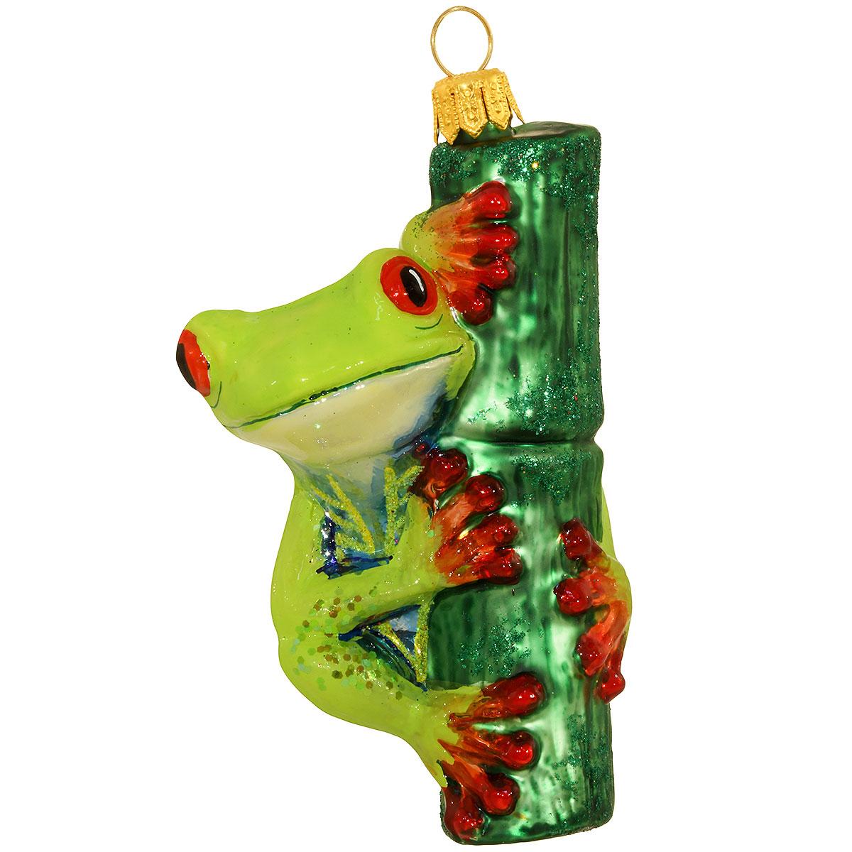 Red-Eyed Tree Frog Glass Ornament