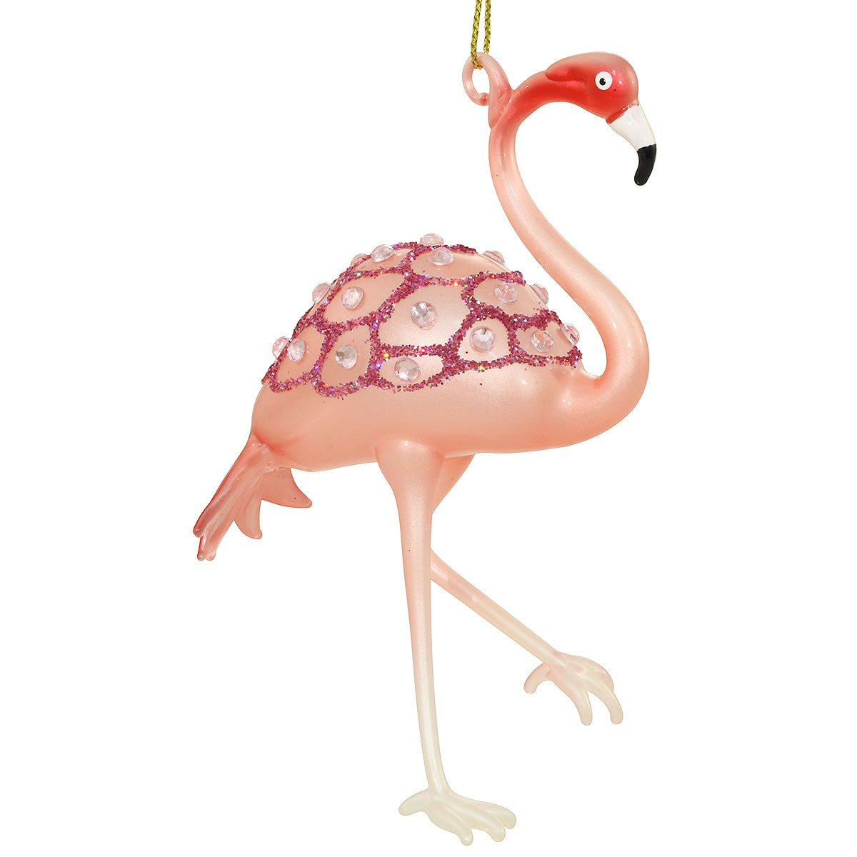 Flamingo 5 Inch Glass Ornament