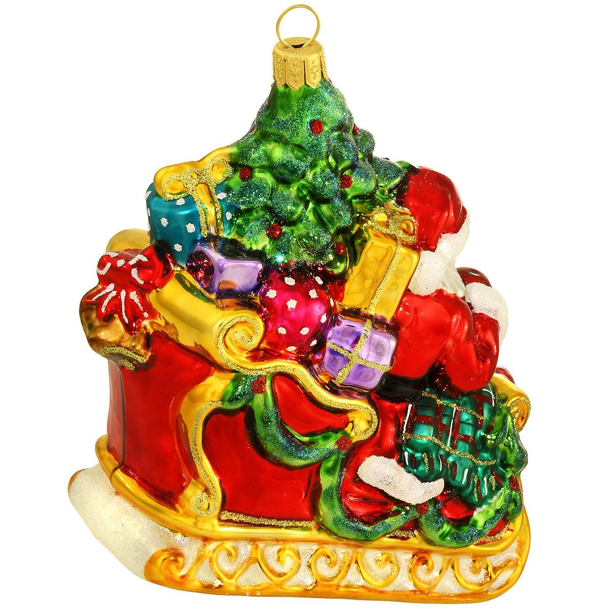 Mr. And Mrs. Claus In Sleigh