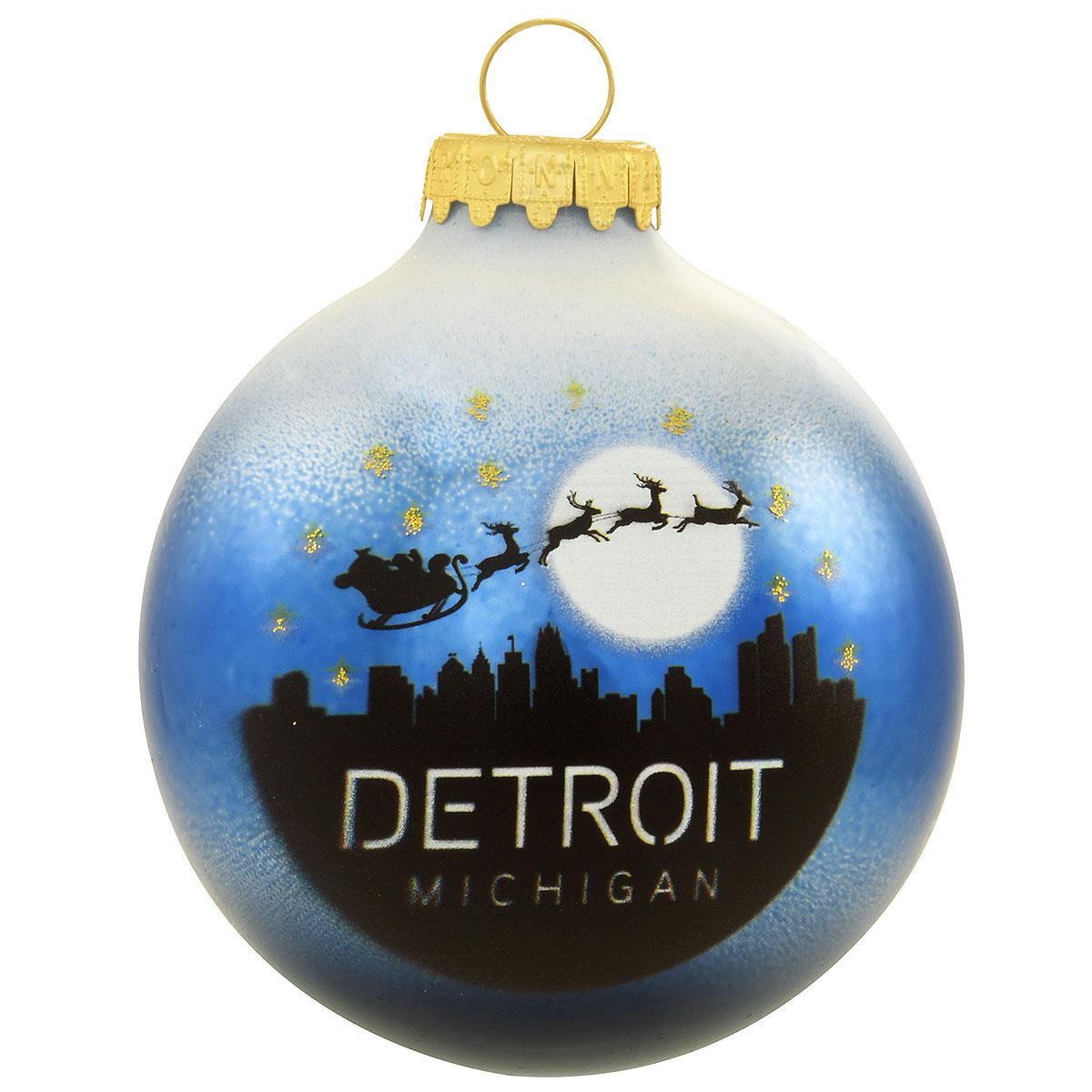 Detroit Michigan 3 Tone Ornament