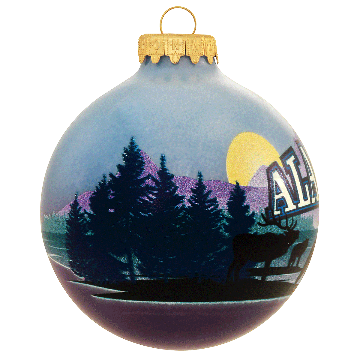 Alaska 2-Tone Glass Ornament
