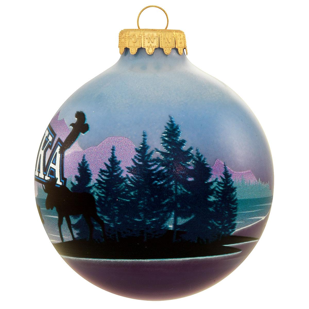 Alaska 2-Tone Glass Ornament