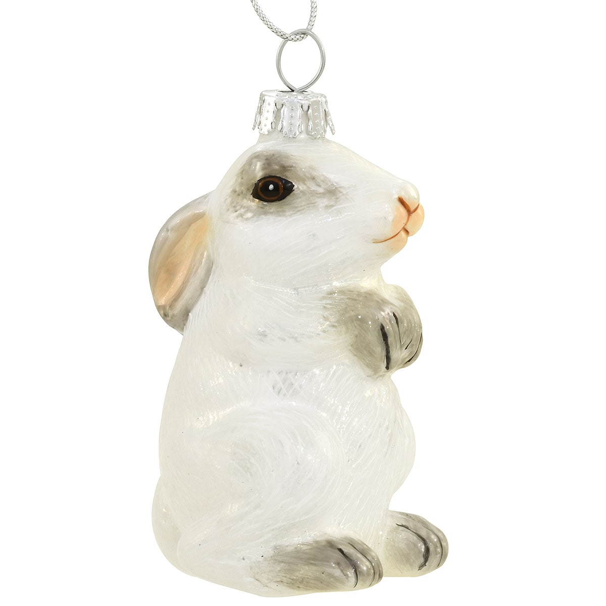 Sitting White Rabbit Ornament