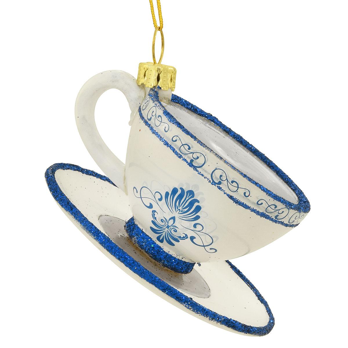 Blue And White Tea Cup And Saucer