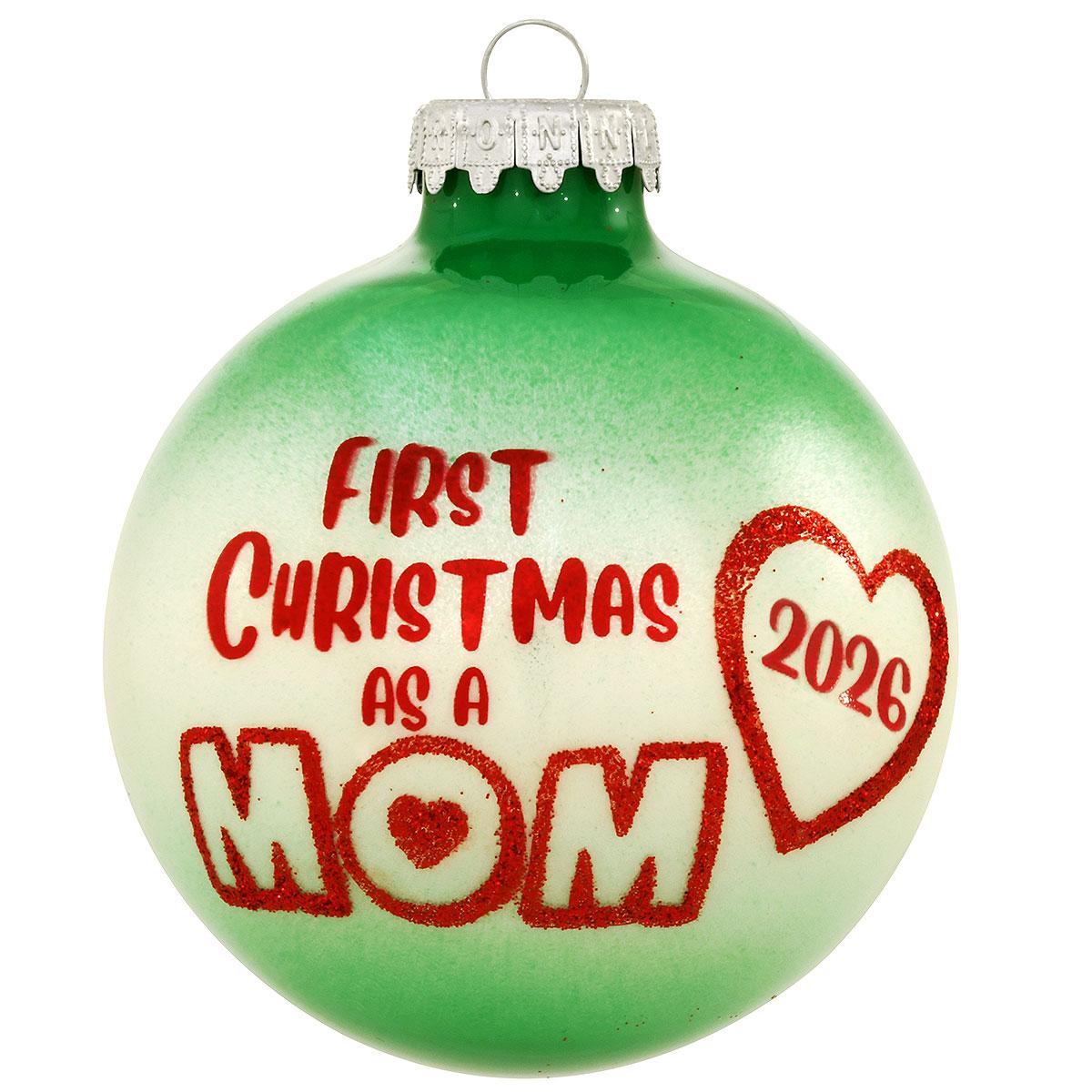 2026 First Christmas As Mom Glass