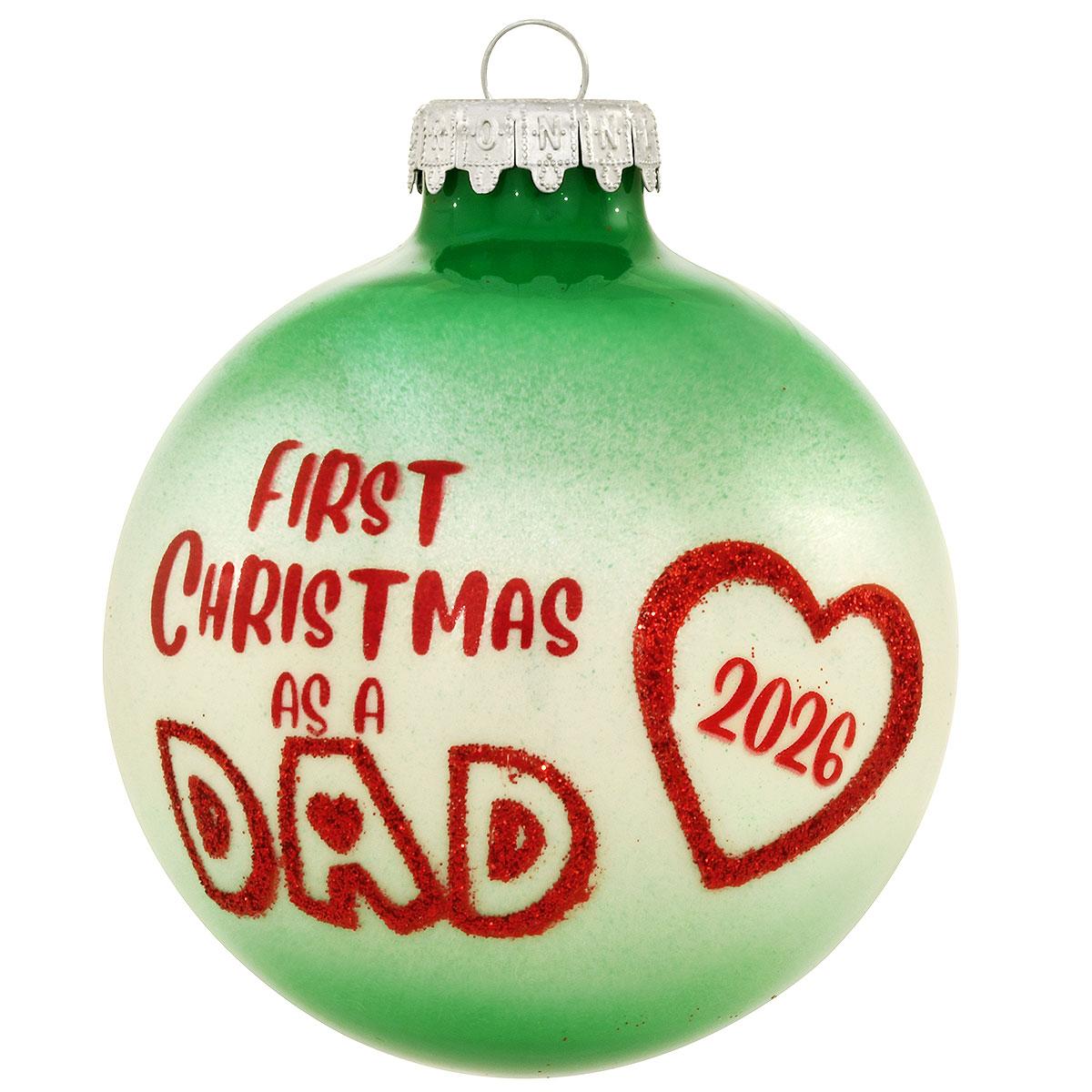 2026 First Christmas As Dad Glass