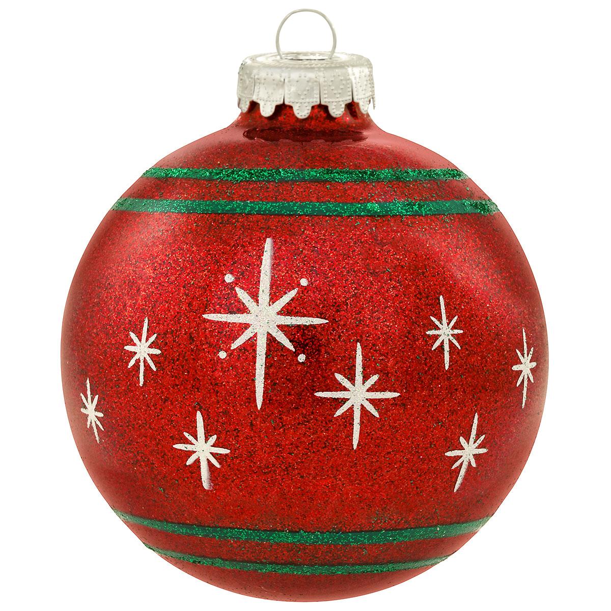 Merry Christmas 2026 Glitter Glass