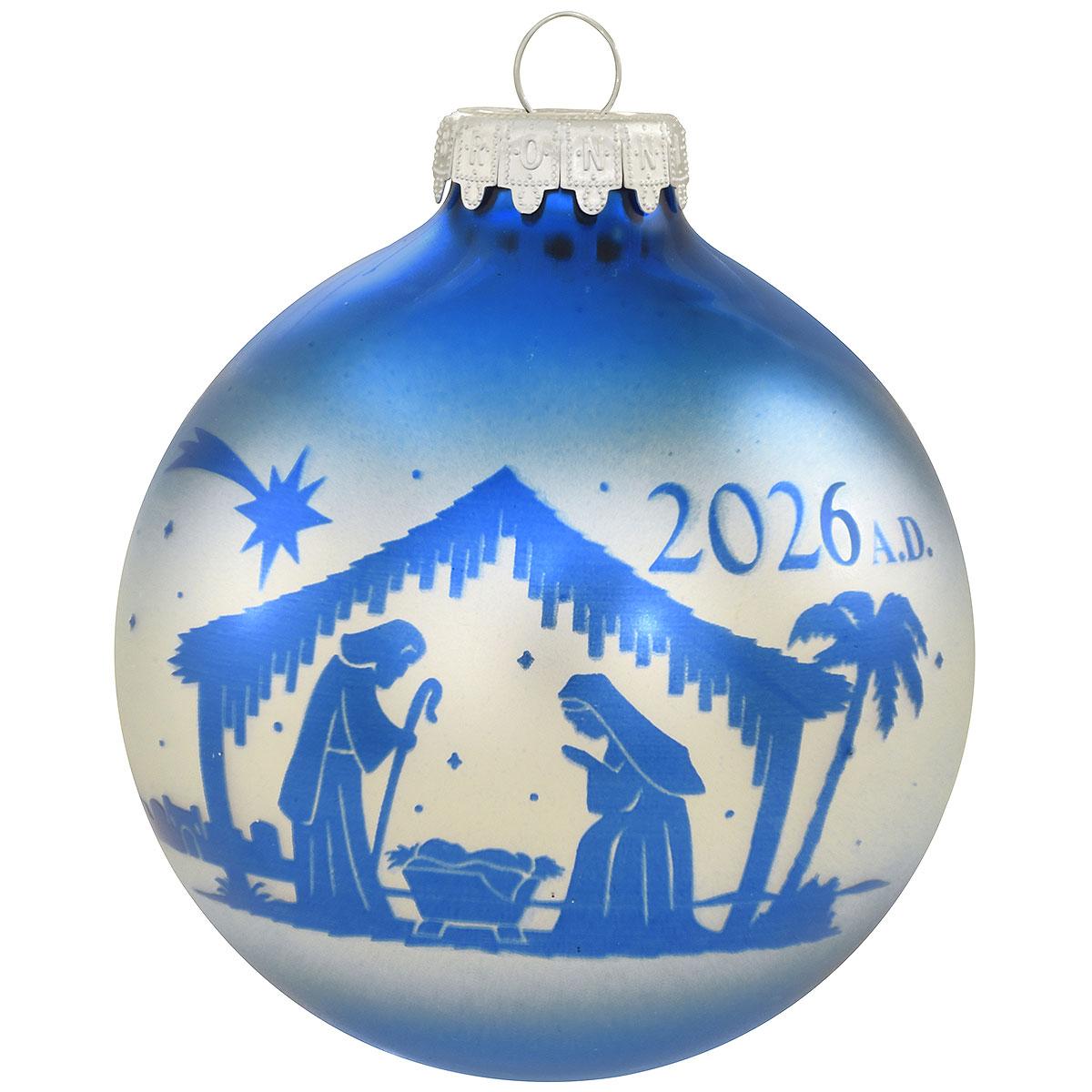2026 Dated Nativity 2 Tone Orn