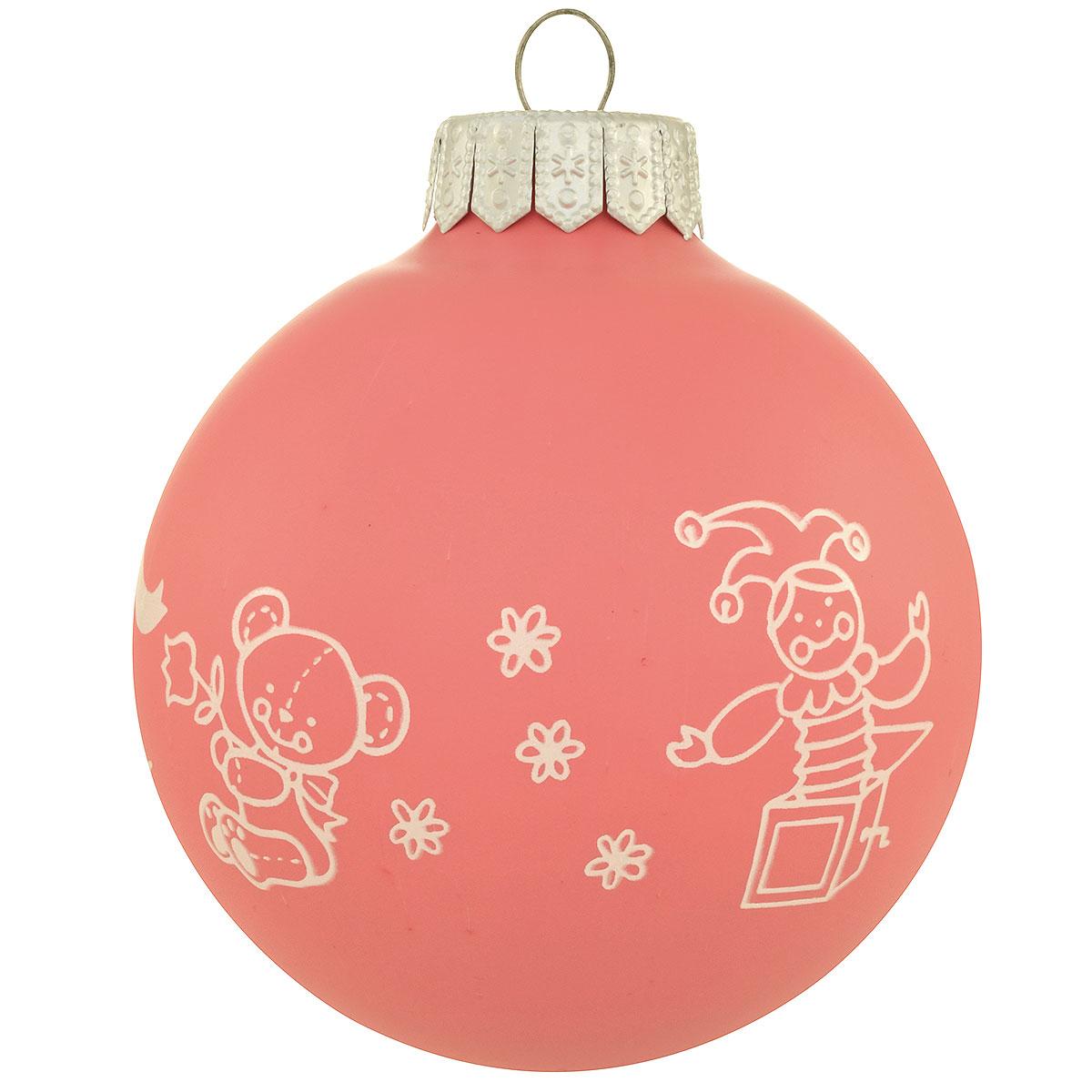 2026 Baby's First Christmas Pink Glass Ornament