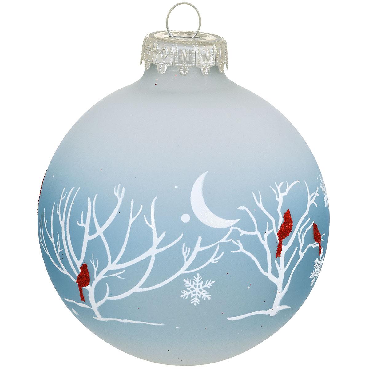 Cardinals And Trees 2-Tone Orn