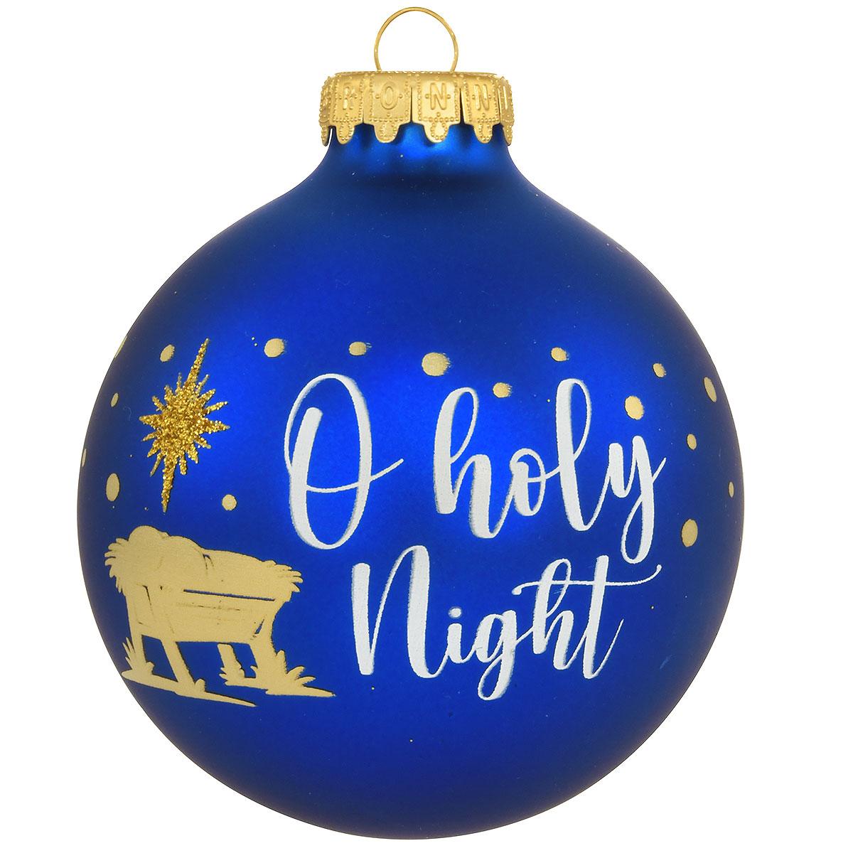 O Holy Night Manger Glass Ornament