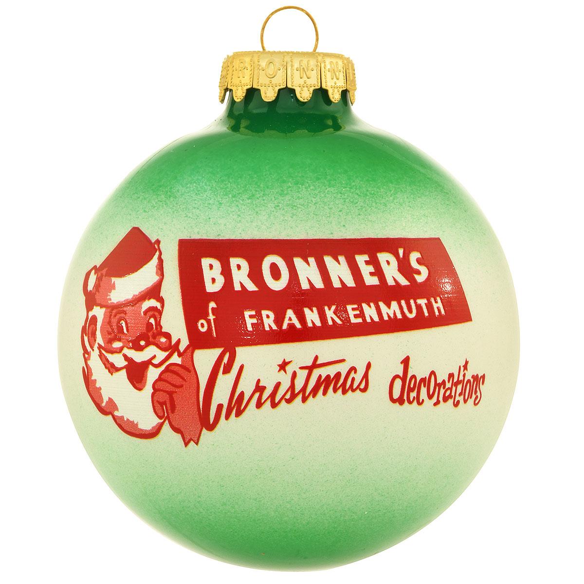 Retro Bronner's Ad Glass Ornament