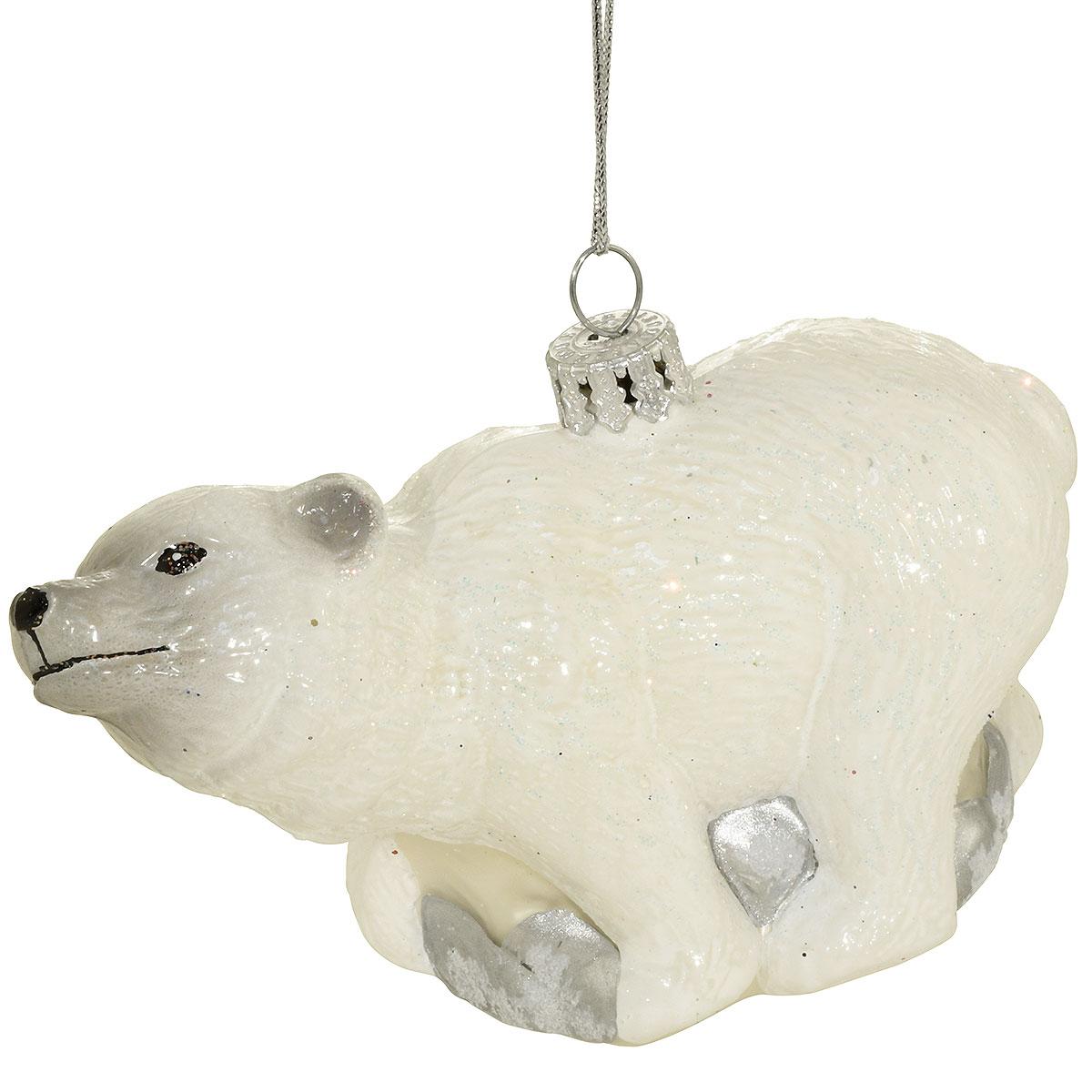 Polar Bear Glass Ornament
