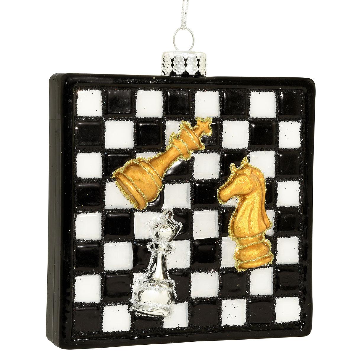 Chess 4” Glass Ornament