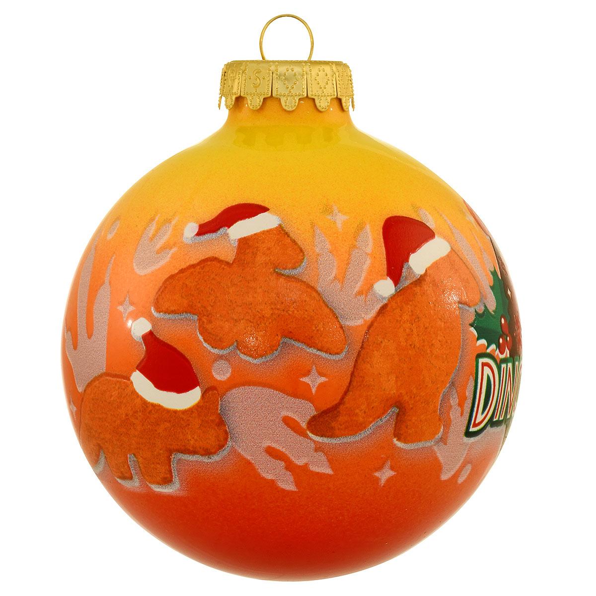 Dino Nuggies Glass Ornament