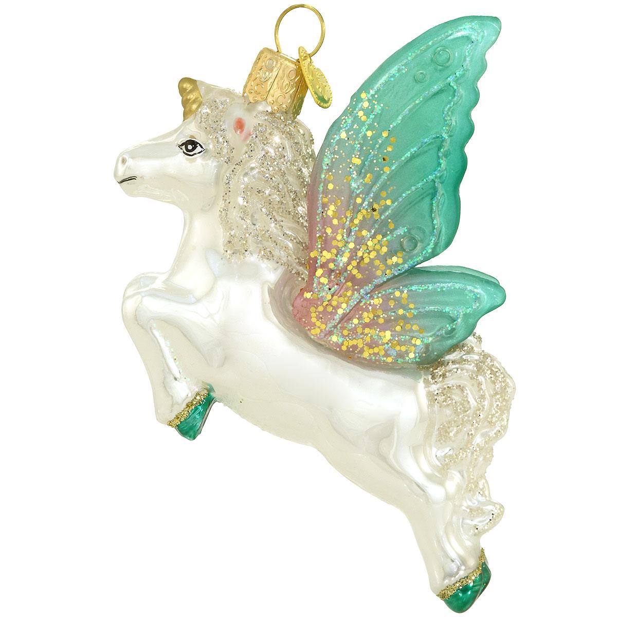 Radiant Pegasus Glass Ornament