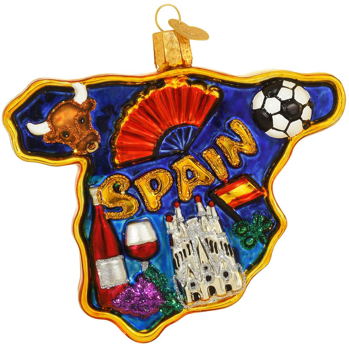 Wonders Of Spain Glass Ornament