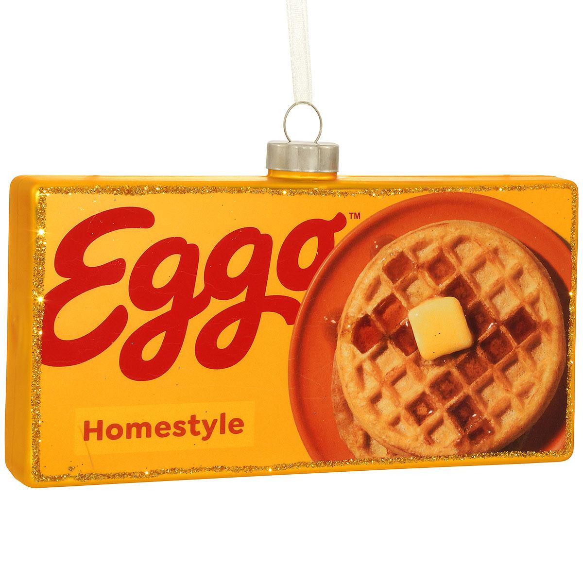 Eggo Homestyle Waffle Box Glass Orn
