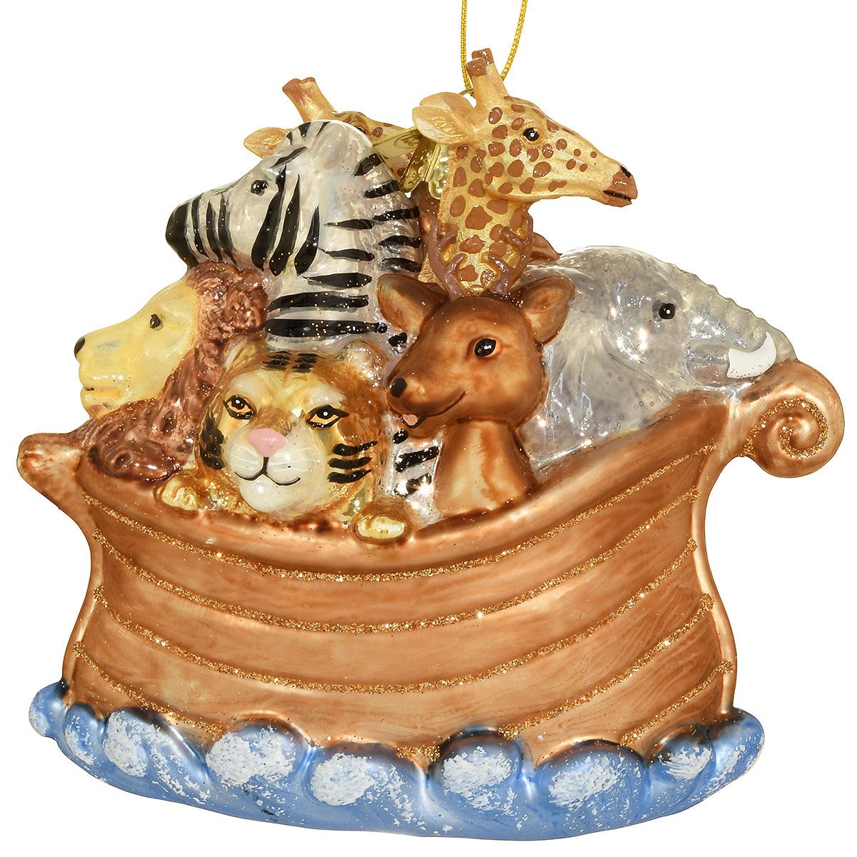 Noah’s Ark Glass Ornament