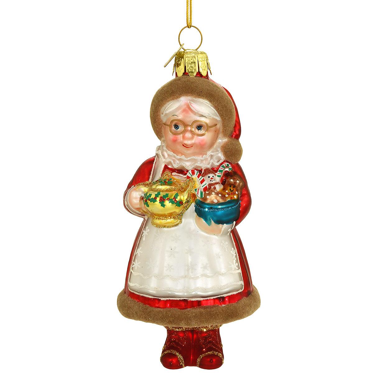Mrs. Claus With Tea And Cookies Orn