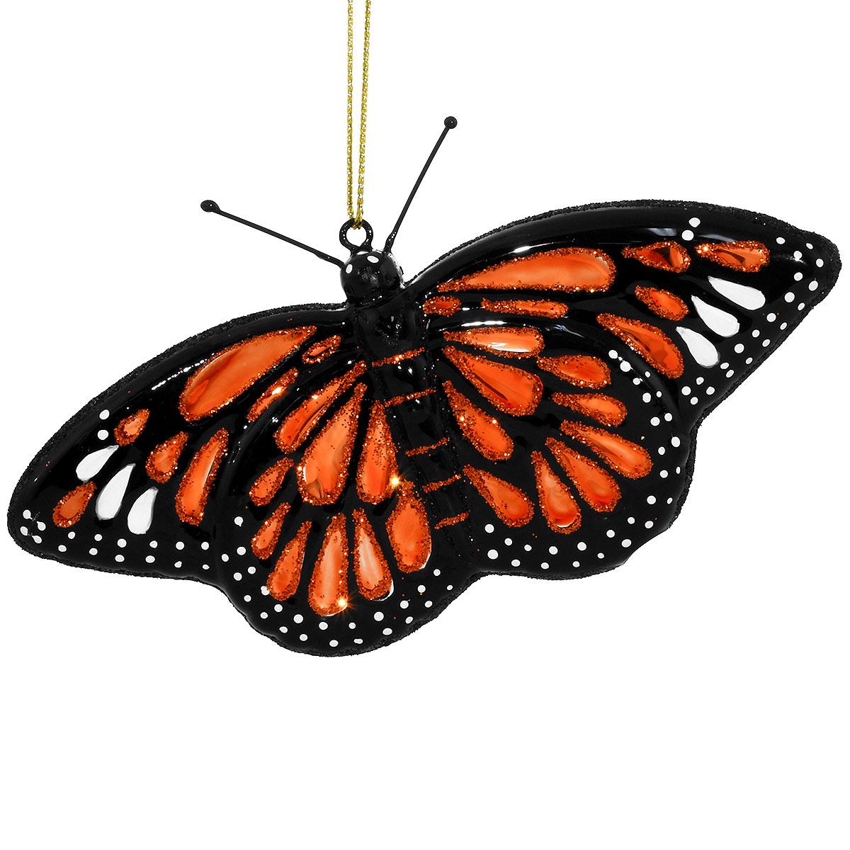 Monarch Butterfly Glass Ornament
