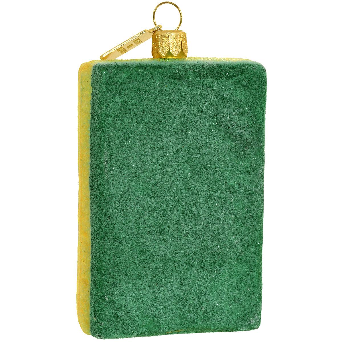 Kitchen Sponge Glass Ornament