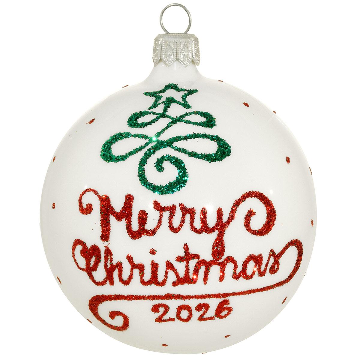 Tree With Merry Christmas 2026 Orn.