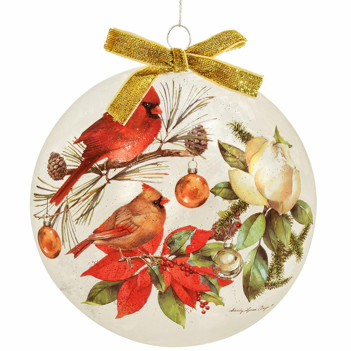 Cardinal With Flowers Luminary