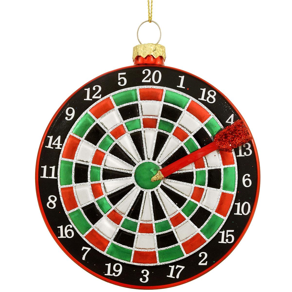 Dartboard Glass Ornament