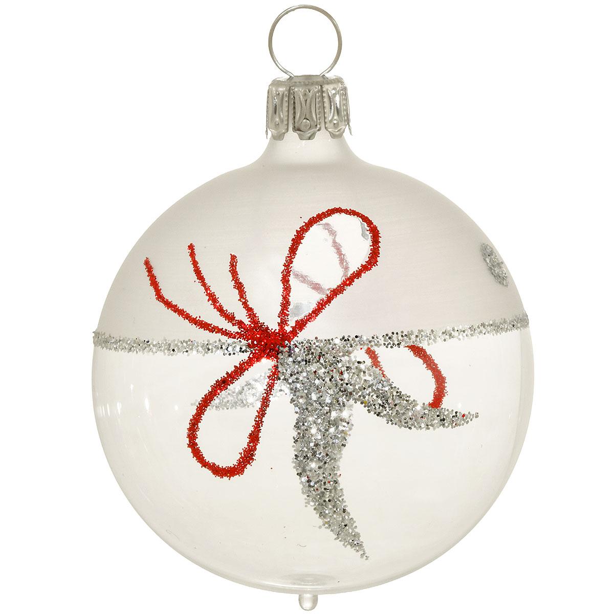 Crystal And Satin Glass Ornament