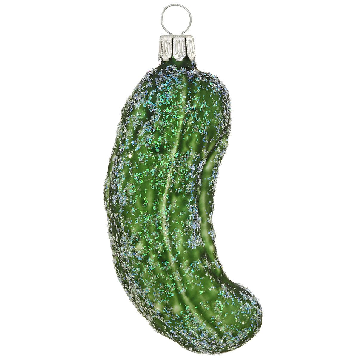 Large Cucumber Hunter Green Frosted