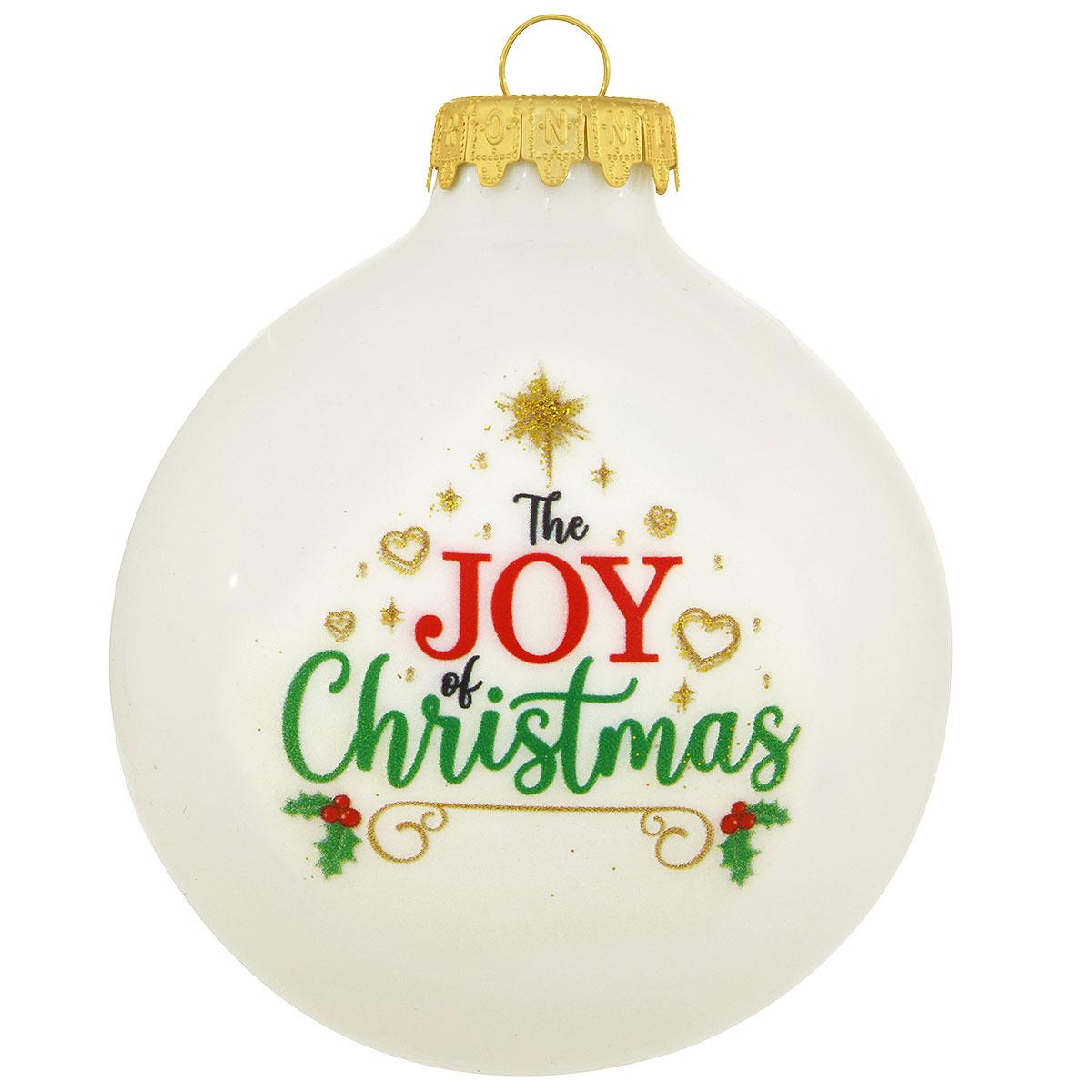 The Joy Of Christmas Glass Ornament