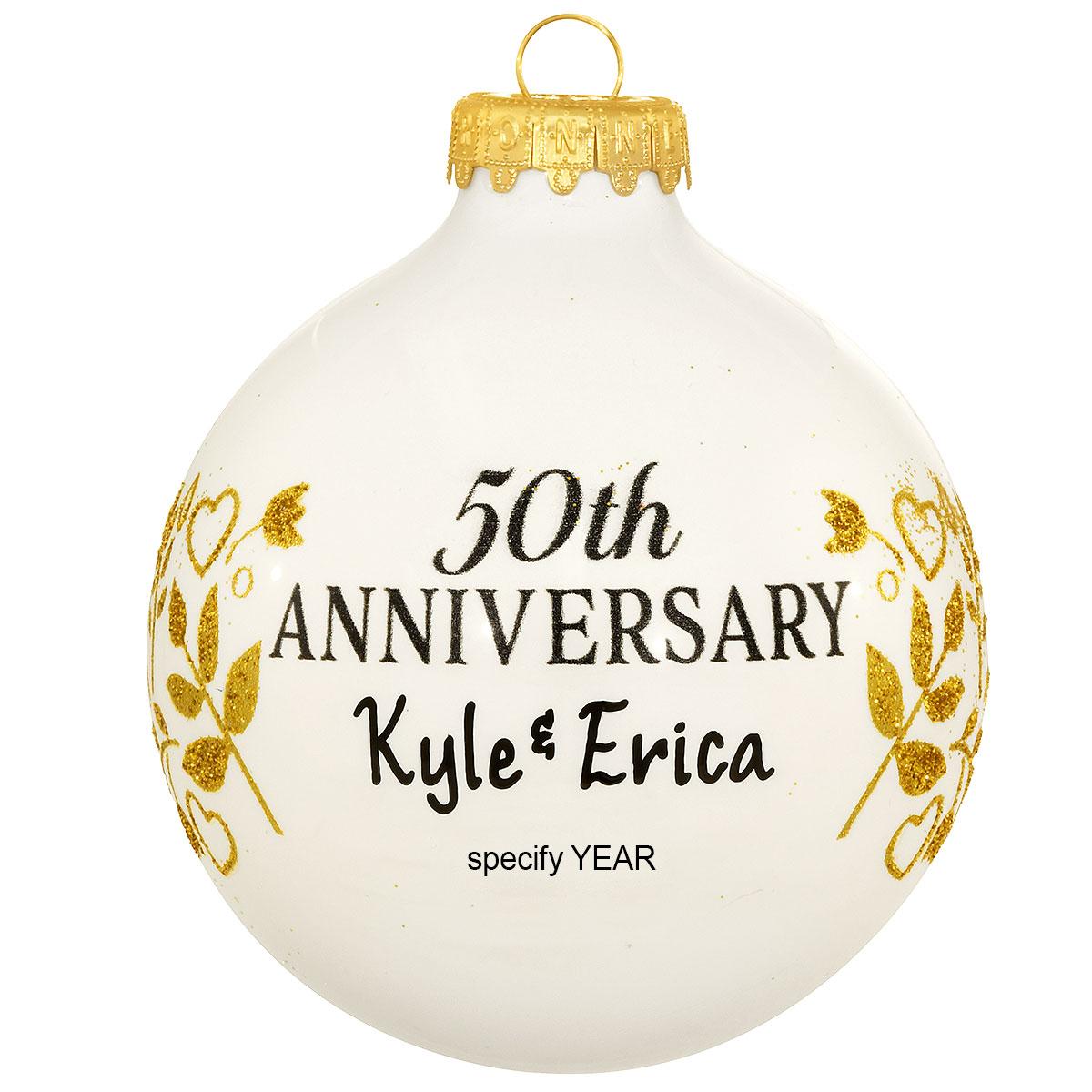 Personalized 50th Anniversary Glass