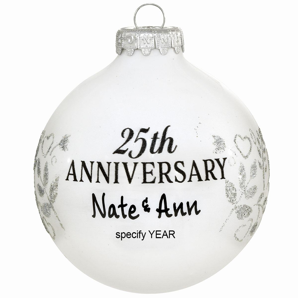 Personalized 25th Anniversary Glass