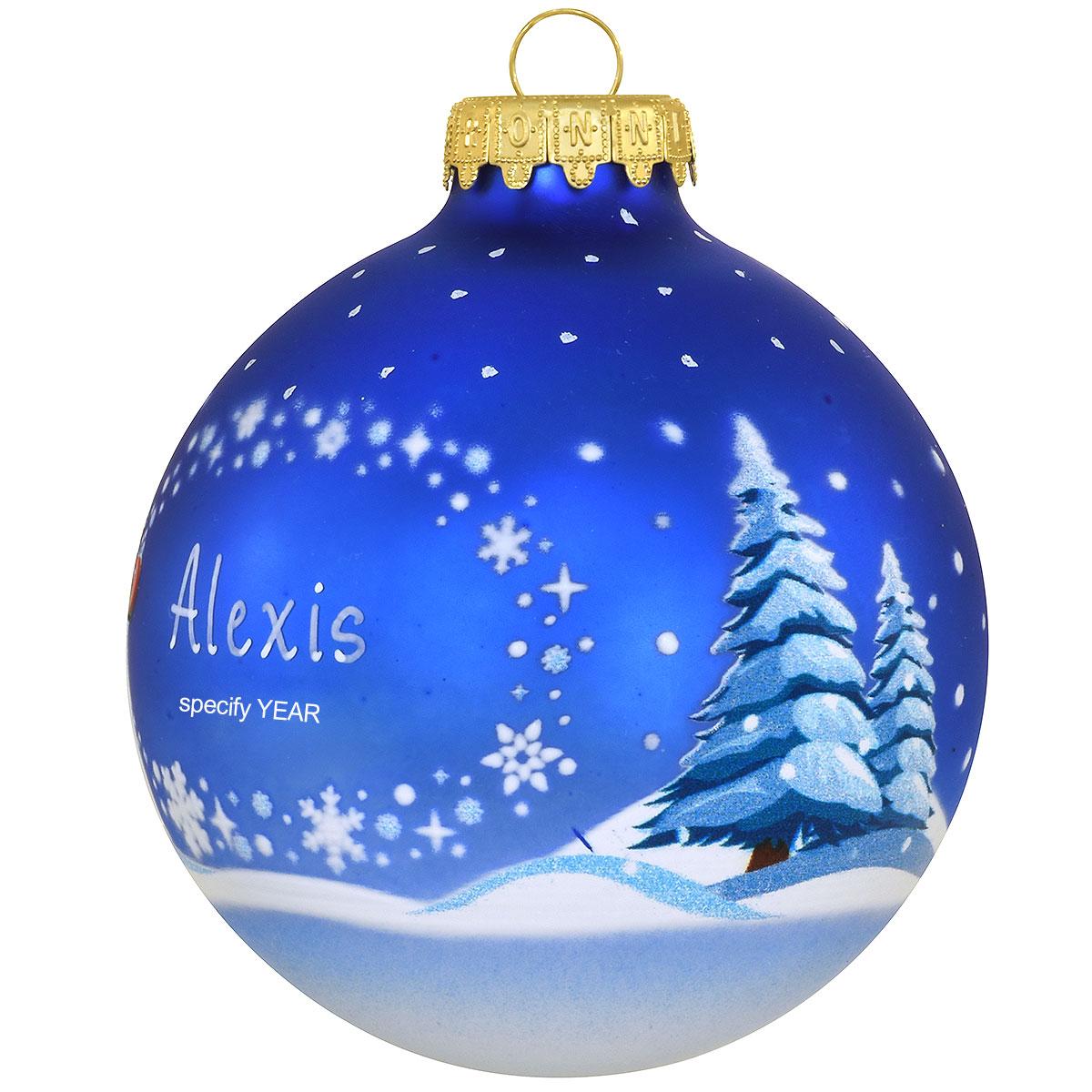 Snowman Sparkle Swirl 2-Tone Blue