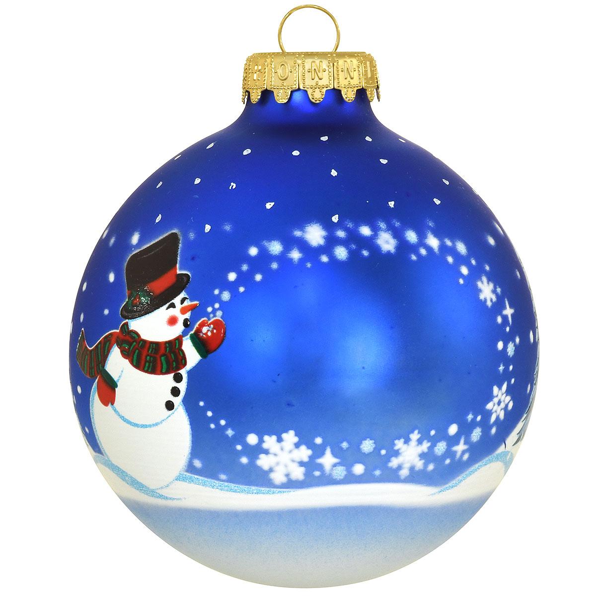 Snowman Sparkle Swirl 2-Tone Blue