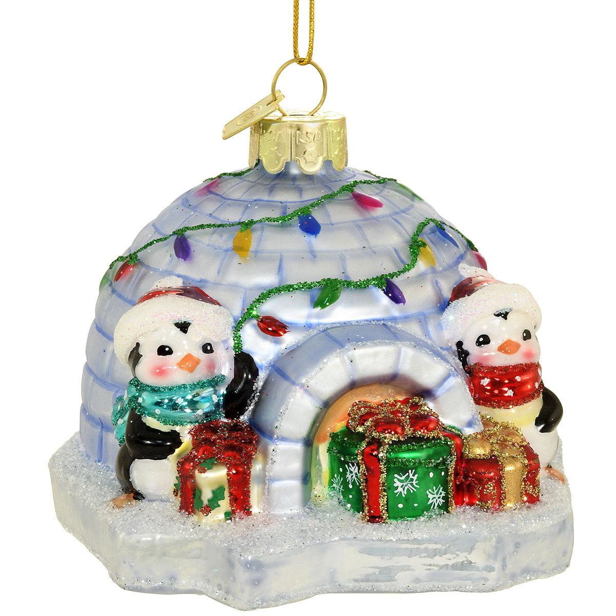 Igloo With Penguins And Gifts