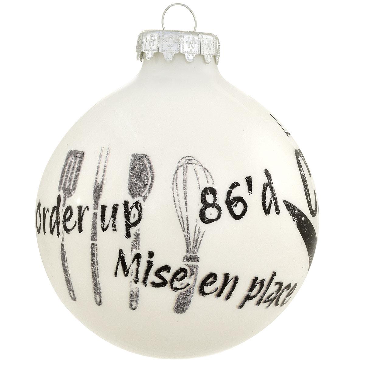 Personalized Chef Glass Ornament