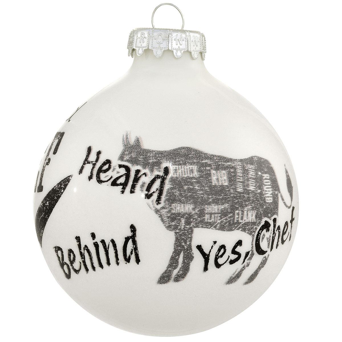 Personalized Chef Glass Ornament