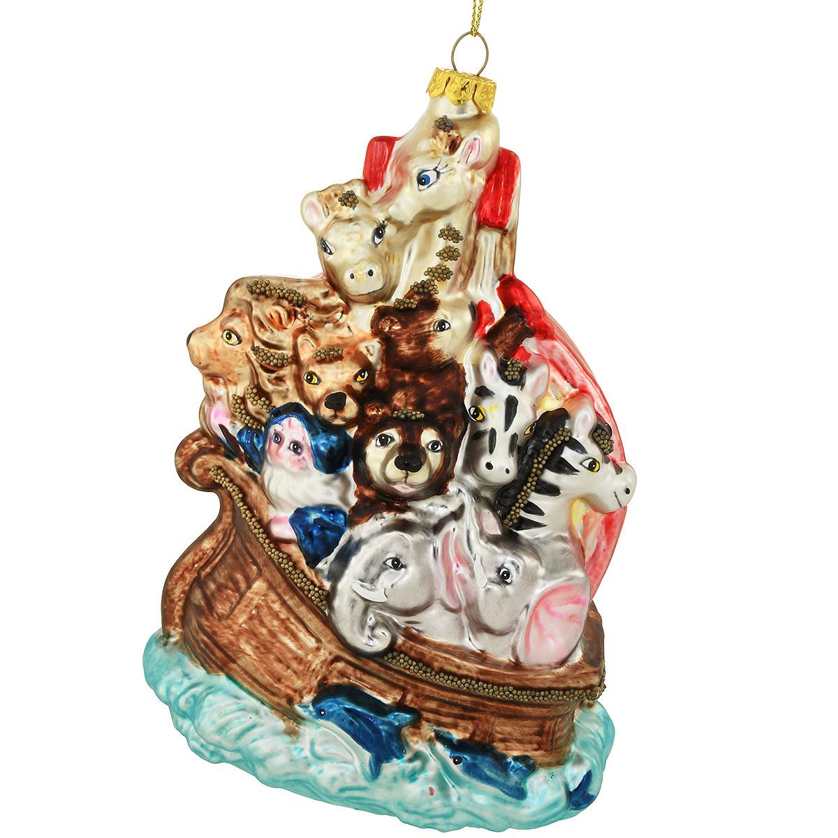 Noah's Ark With Rainbow Ornament