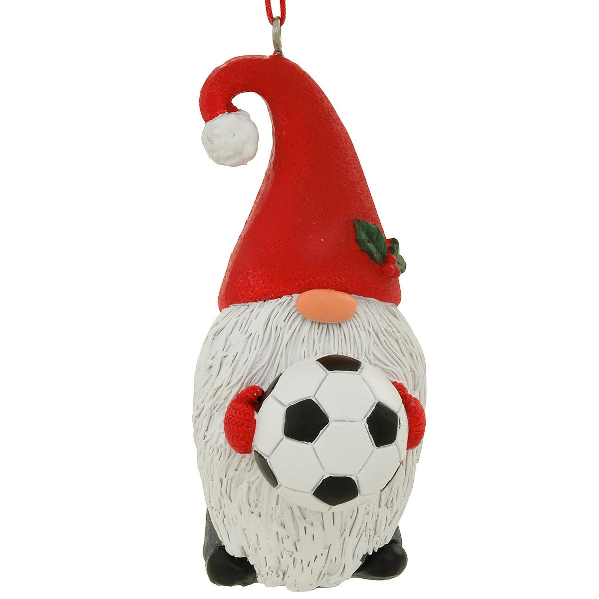 Gnome With Soccer Ball Ornament